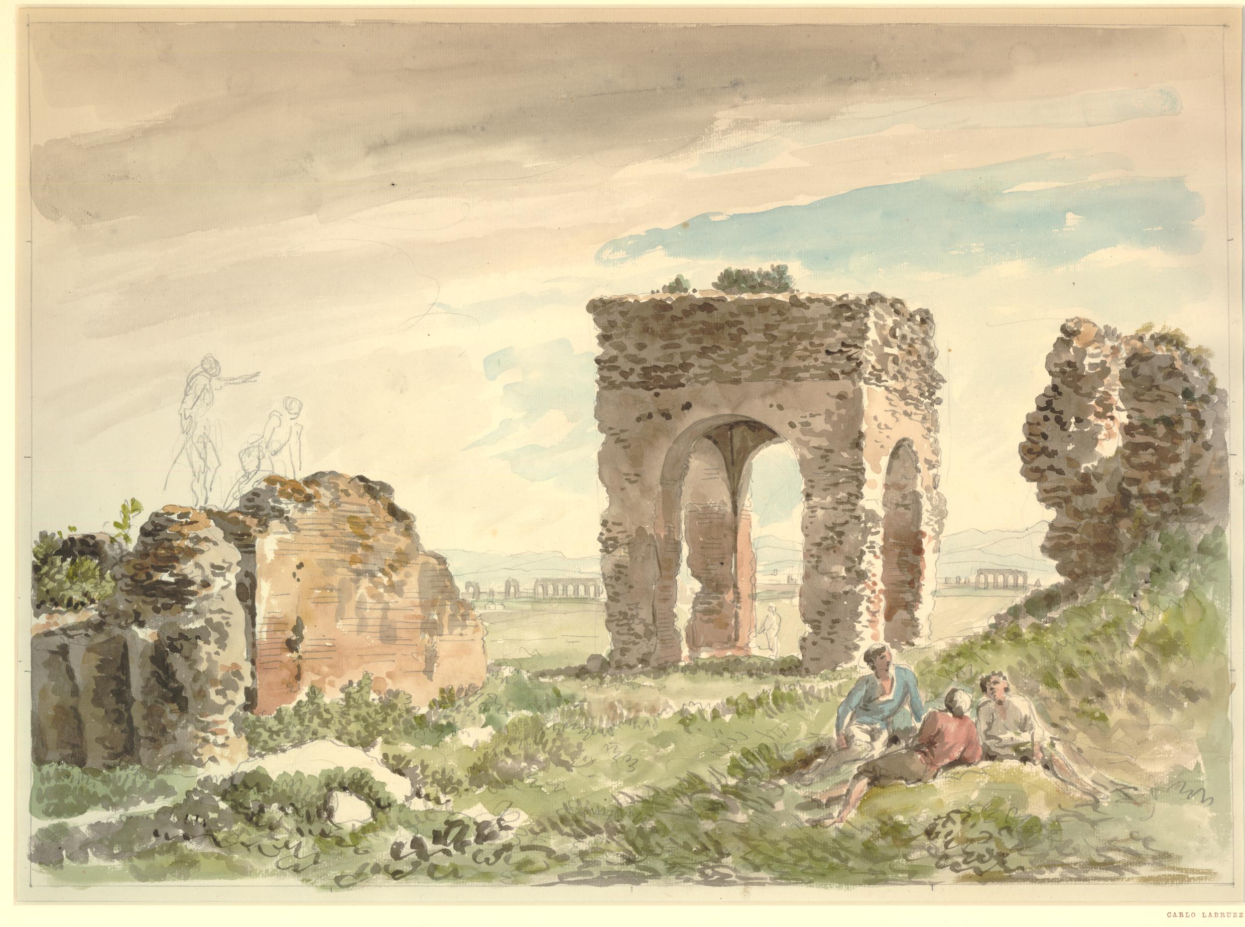 Labruzzi, Tombe sulla Via Appia e Acquedotto Claudio