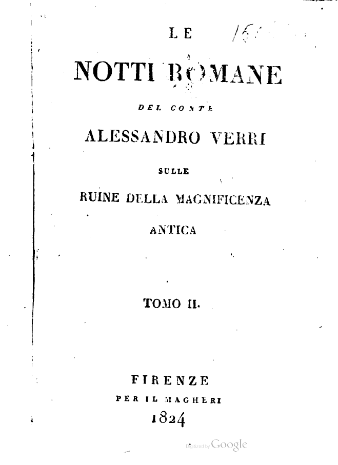 Alessandro Verri e la Via Appia
