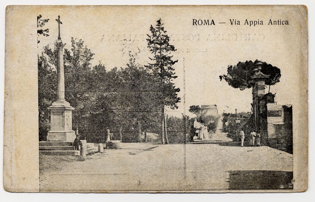 Cartolina con immagine di via Appia Antica